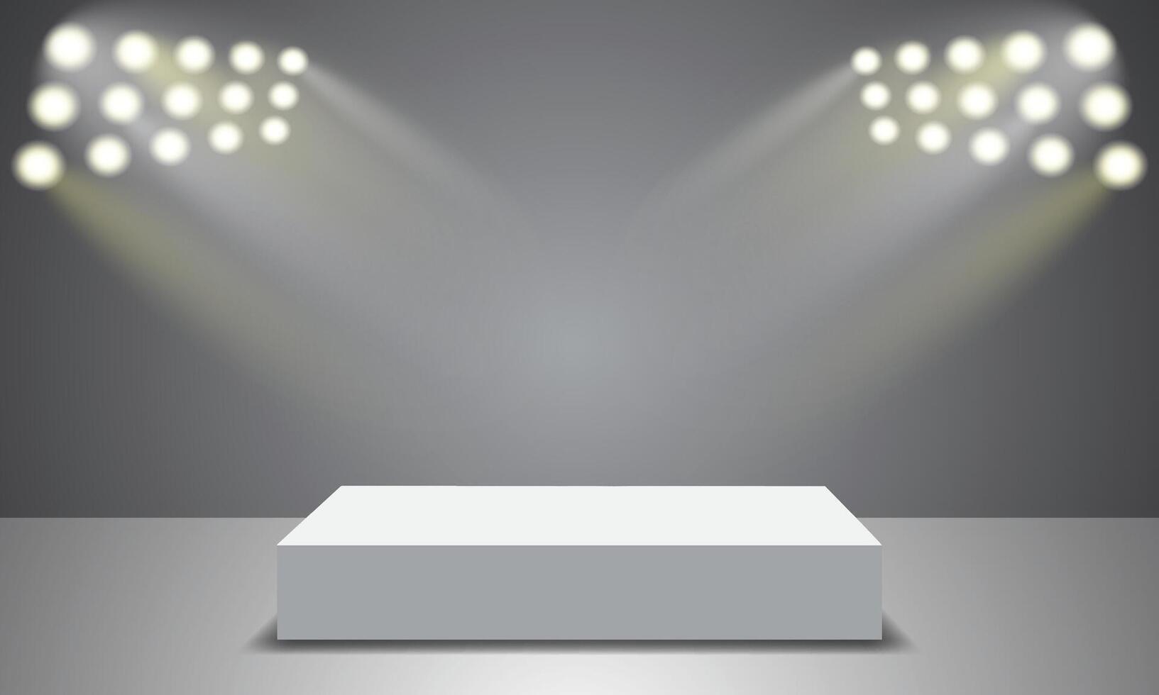 3D abstract studio space with podium. Geometric platform with background. Modern minimalist view for displaying cosmetic products. Showcase, Display case vector