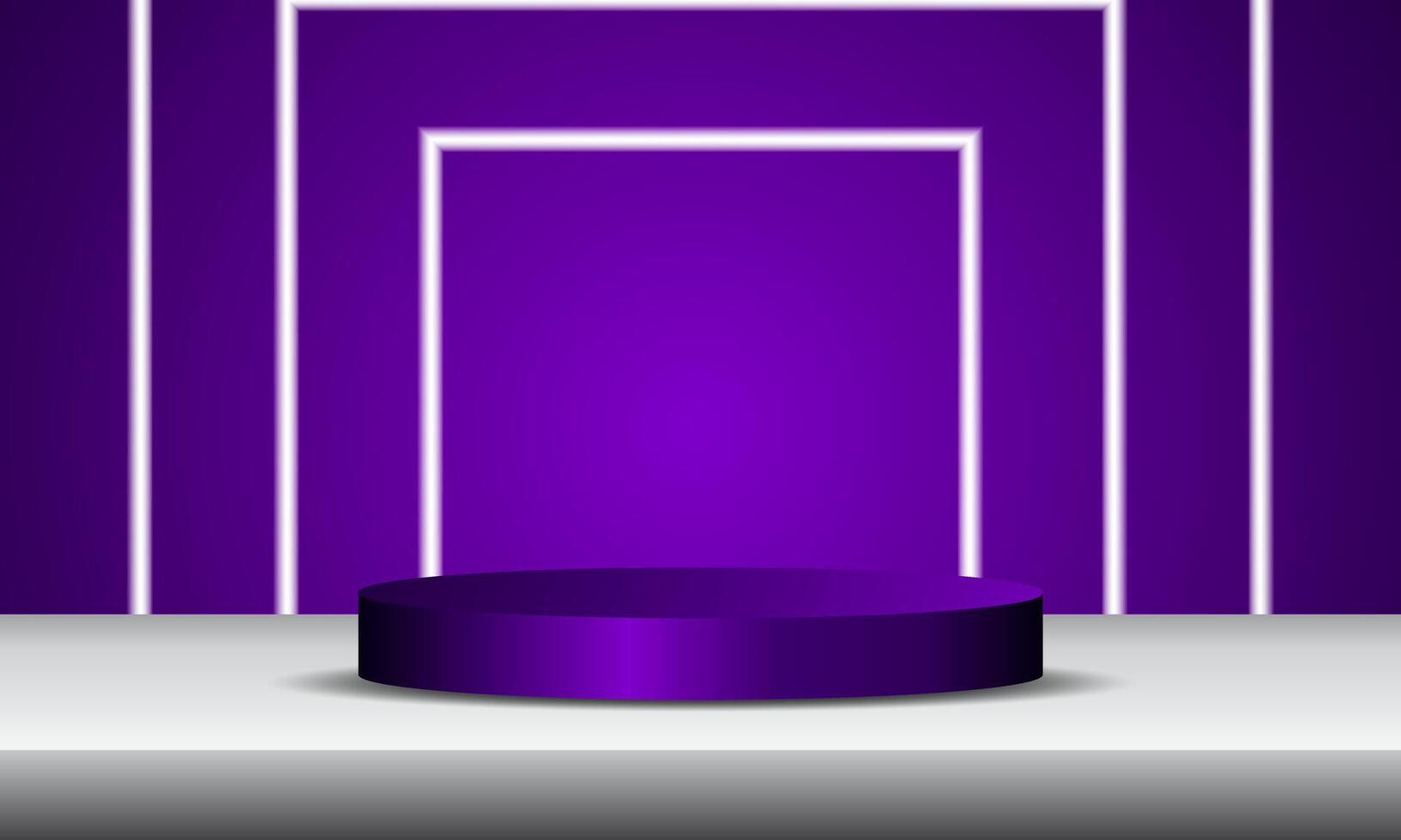 3D product podium backdrop. Abstract geometric composition in minimalist design. Studio display showroom product base, Fashion show stage mockup scene. vector