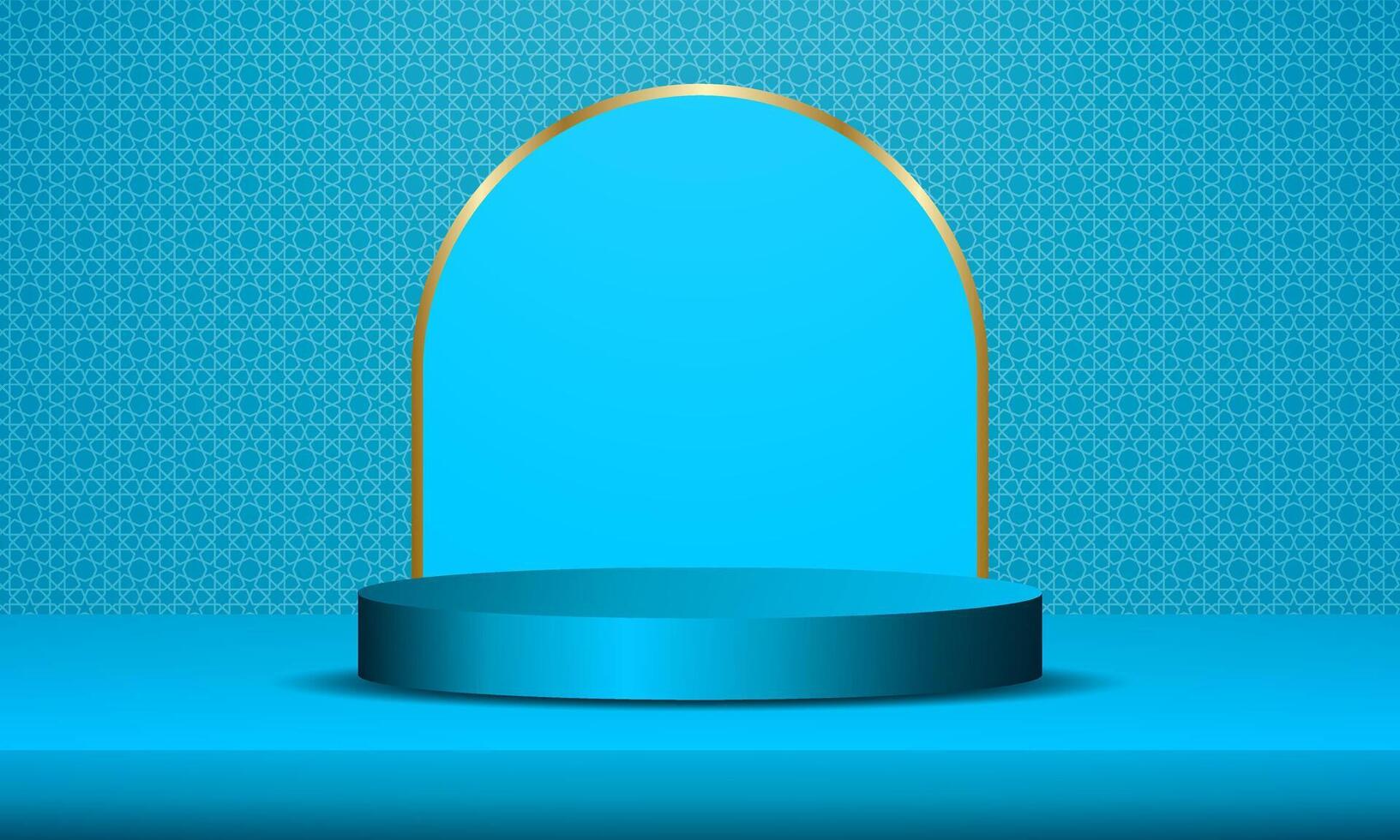 3D studio room background with podium. Empty space for selling products on the website. Podium stage. Illustration. vector