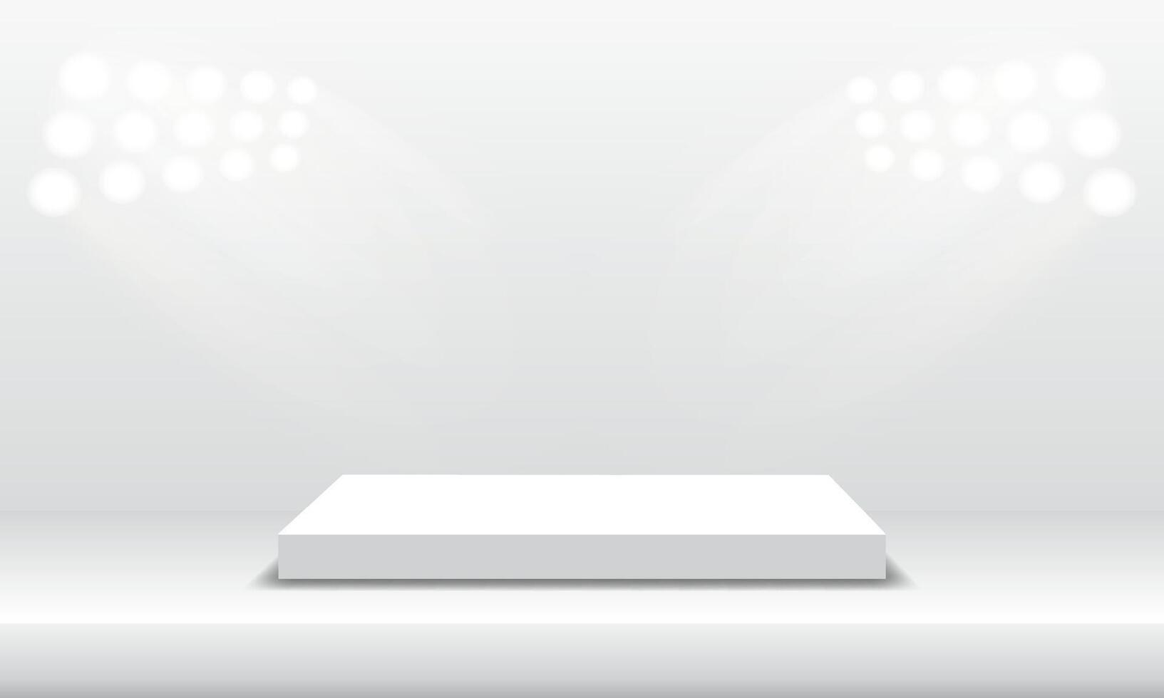 3D podium stage background vector