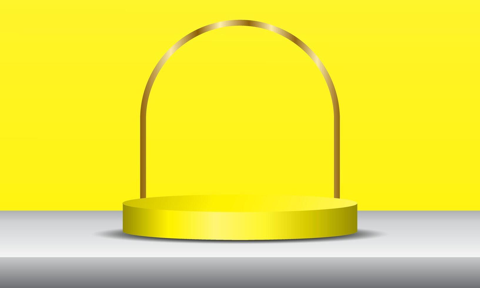 3D podium backdrop. Abstract composition in minimalist design. Studio showroom product base. vector