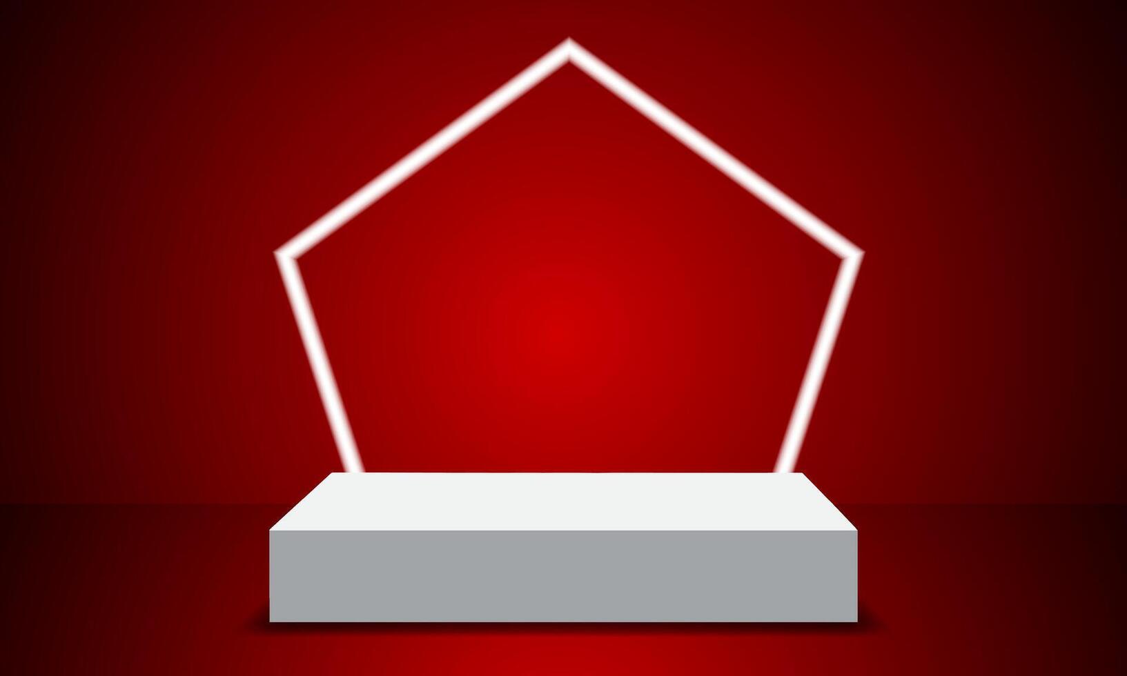 Product display podium 3d background with geometric platform. vector
