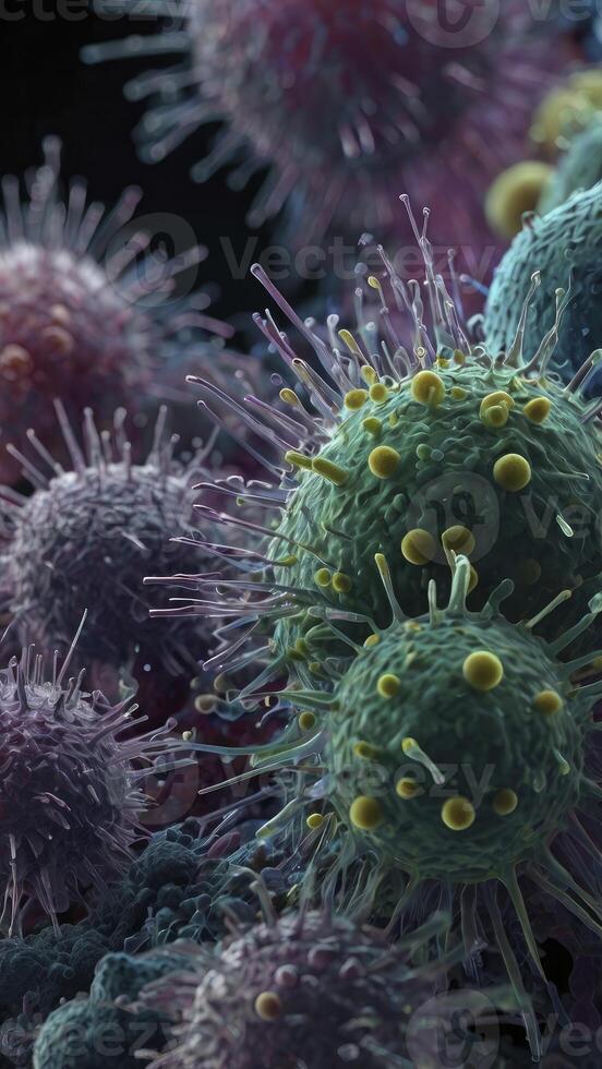 Visualizing Microscopic Viruses and Cells Under High Magnification with Spikes photo
