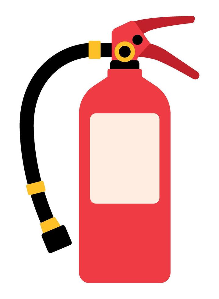 Fire extinguisher. Firefighter, emergency aid concept. Flat illustration. Logo, icon, design element vector