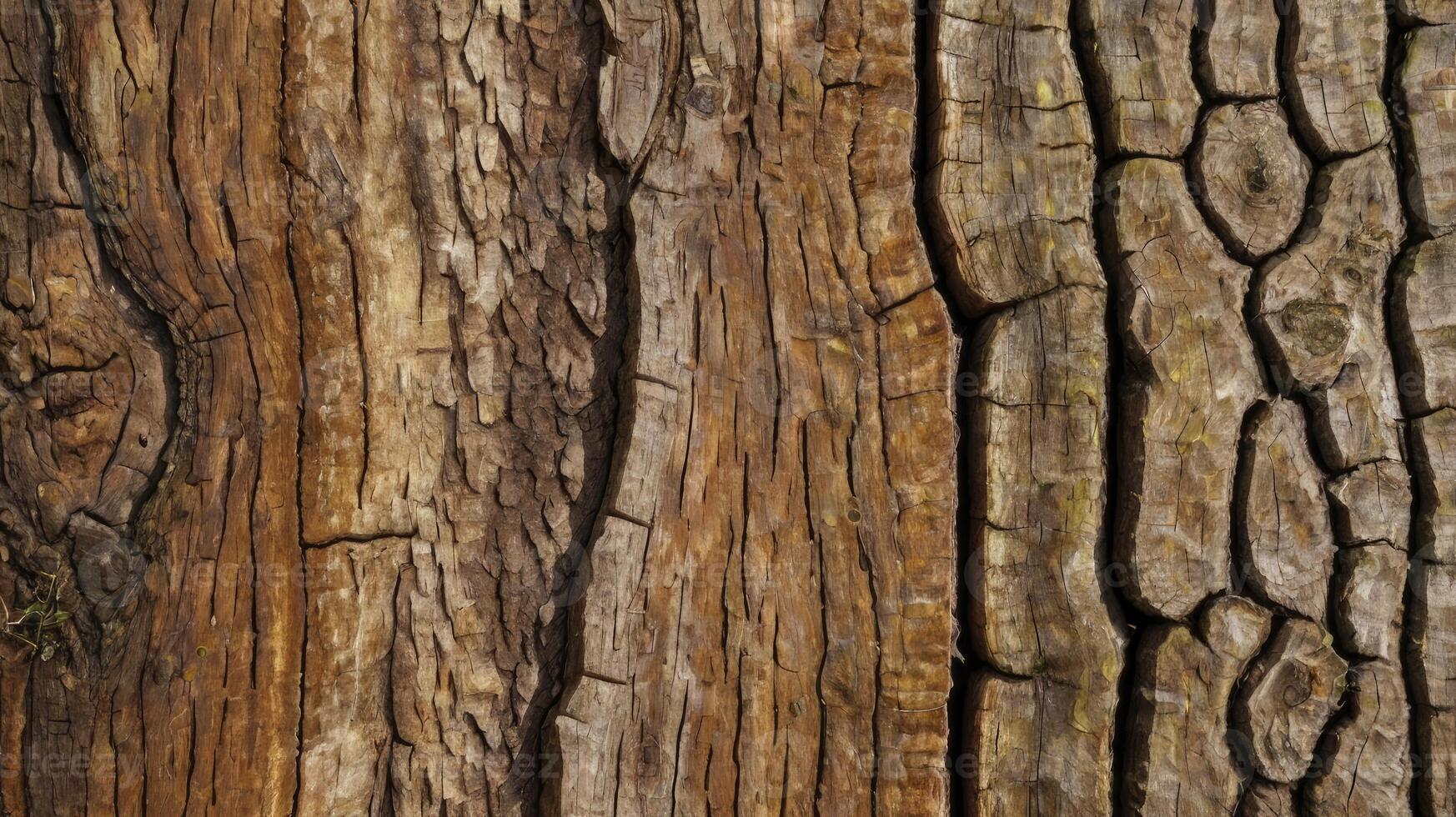 Detailed Close Up of Tree Bark Texture with Brown and Natural Colors photo