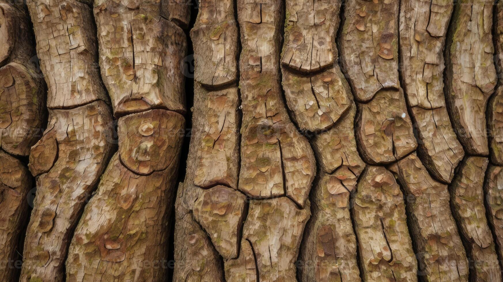 Close-up of Textured Tree Bark Pattern with Natural Grooves and Ridges photo
