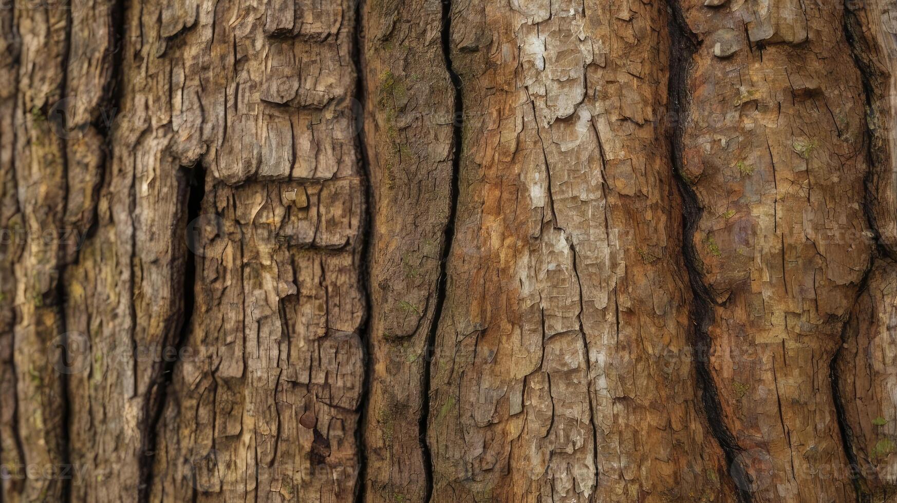 Examining Tree Trunk Bark Textures and Patterns Up Close in Natural Light photo