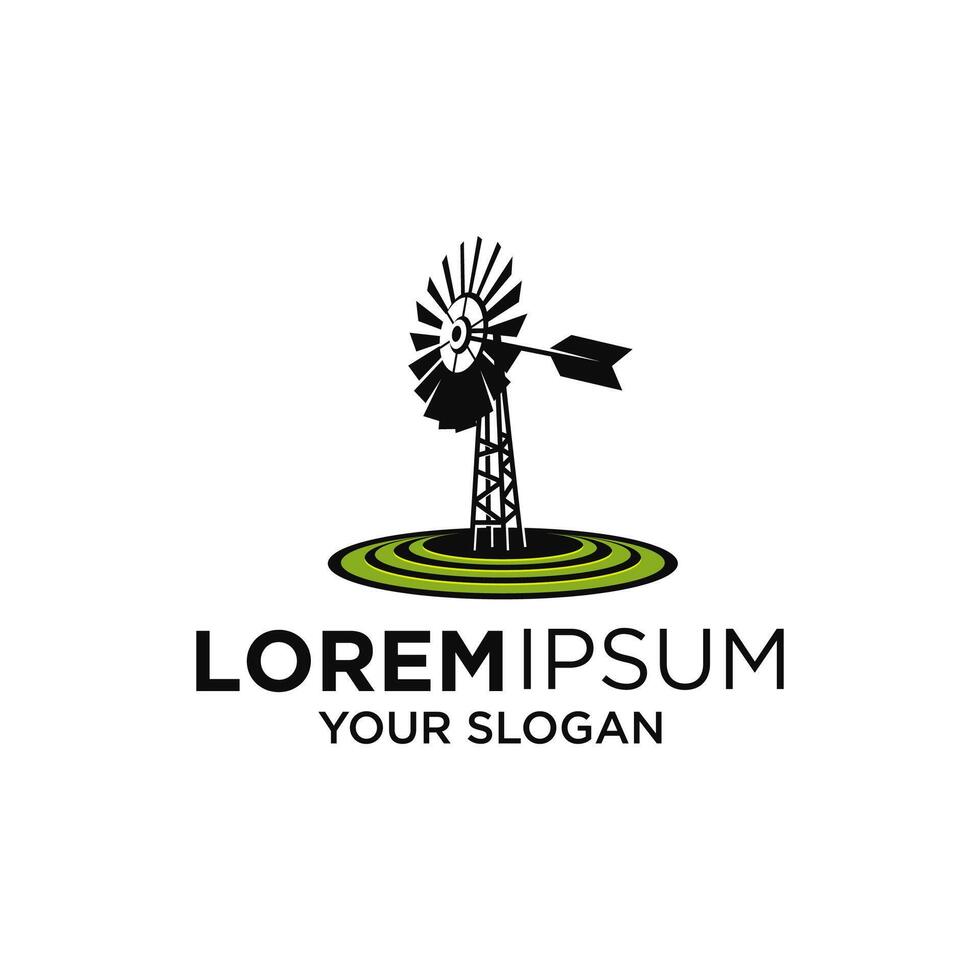 windmill for agriculture logo designs vector
