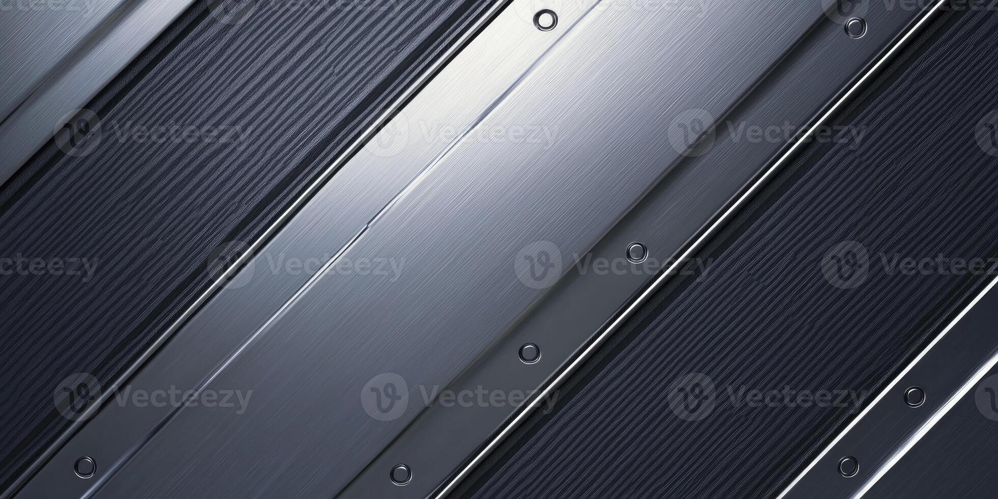 Metallic Diagonal Panel Background with Texture and Rivets Modern Design photo