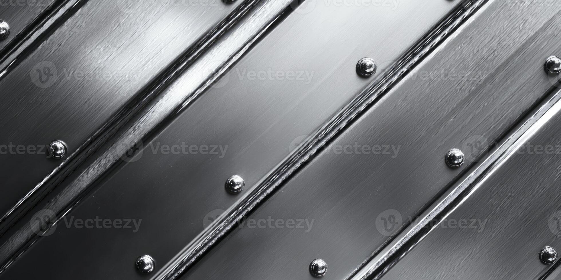 Metallic Texture with Rivets in Diagonal Arrangement for Abstract Backgrounds photo