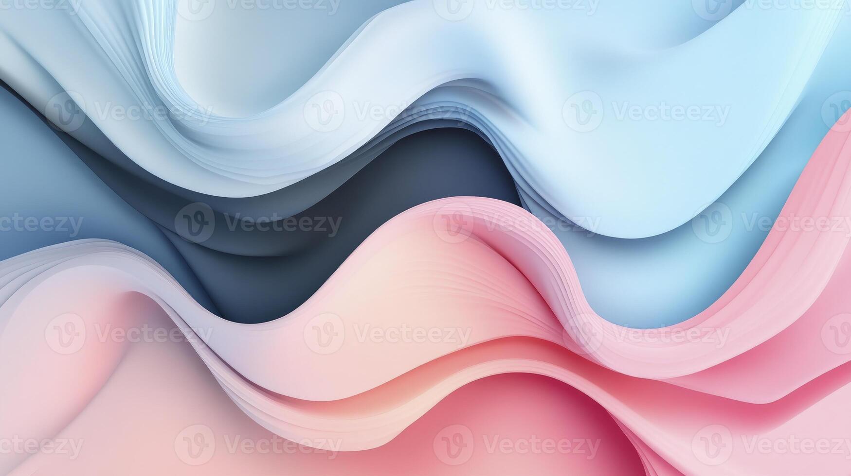 Abstract Soft Wavy Shapes in Pastel Colors Creating a Modern Graphic Design photo