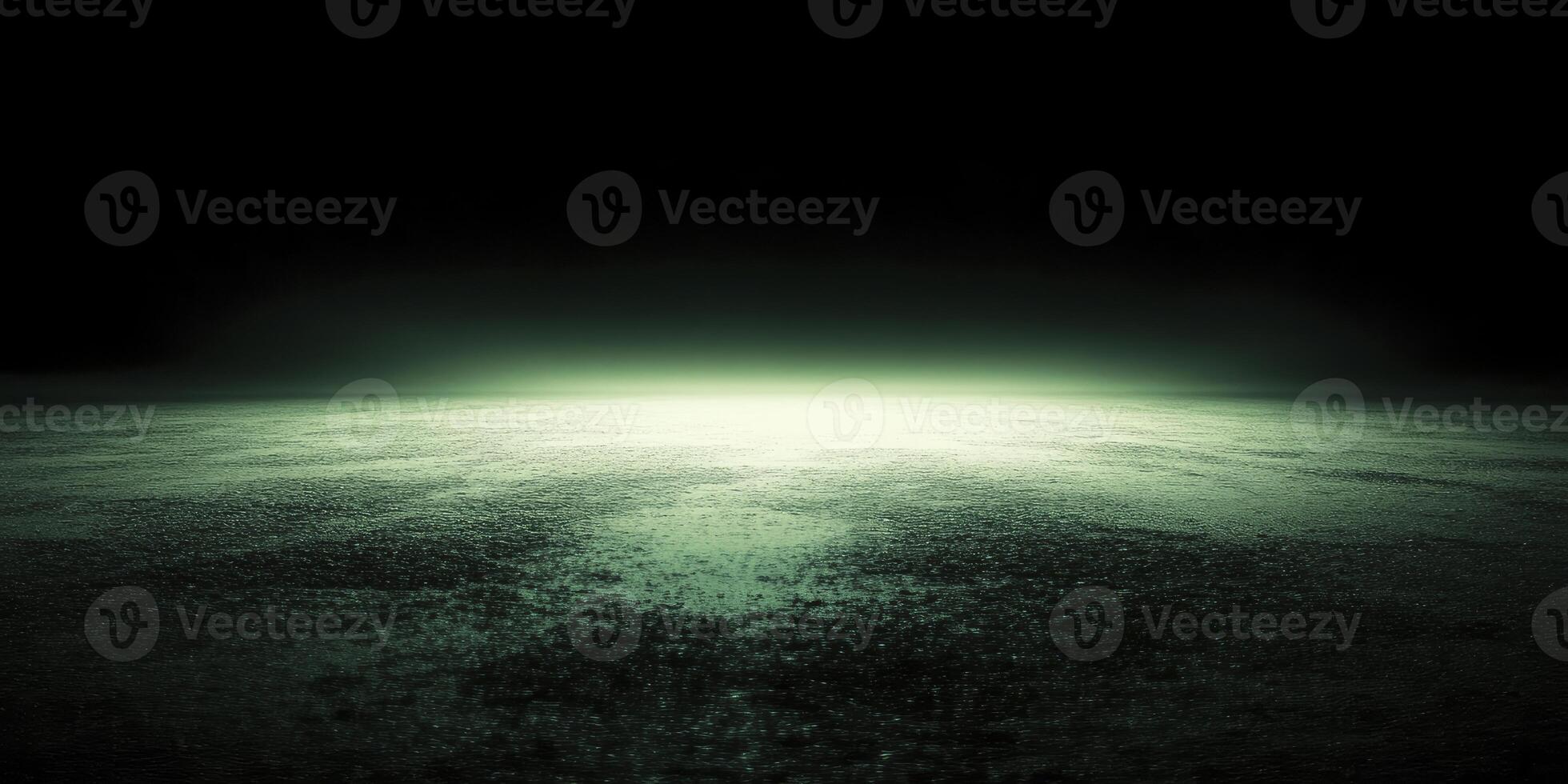 Ground Surface with Glowing Light for Product Display in Dark Setting photo