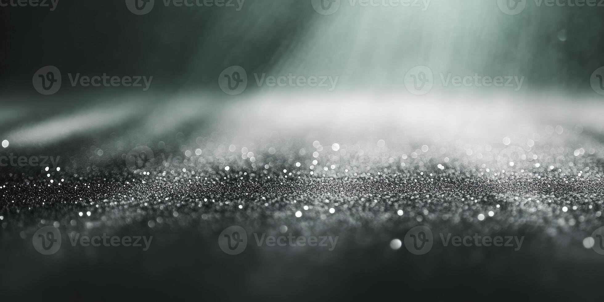 Abstract Silver Glitter Dust Surface with Sparkles and Spotlight Effect photo