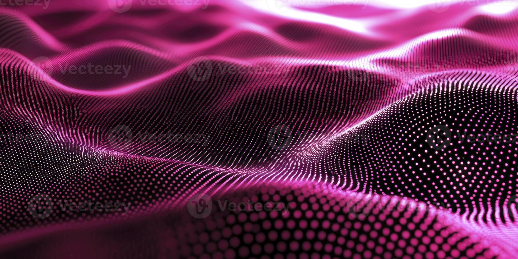 Abstract Pink Wave Pattern Dotted Surface Glowing Modern Background photo