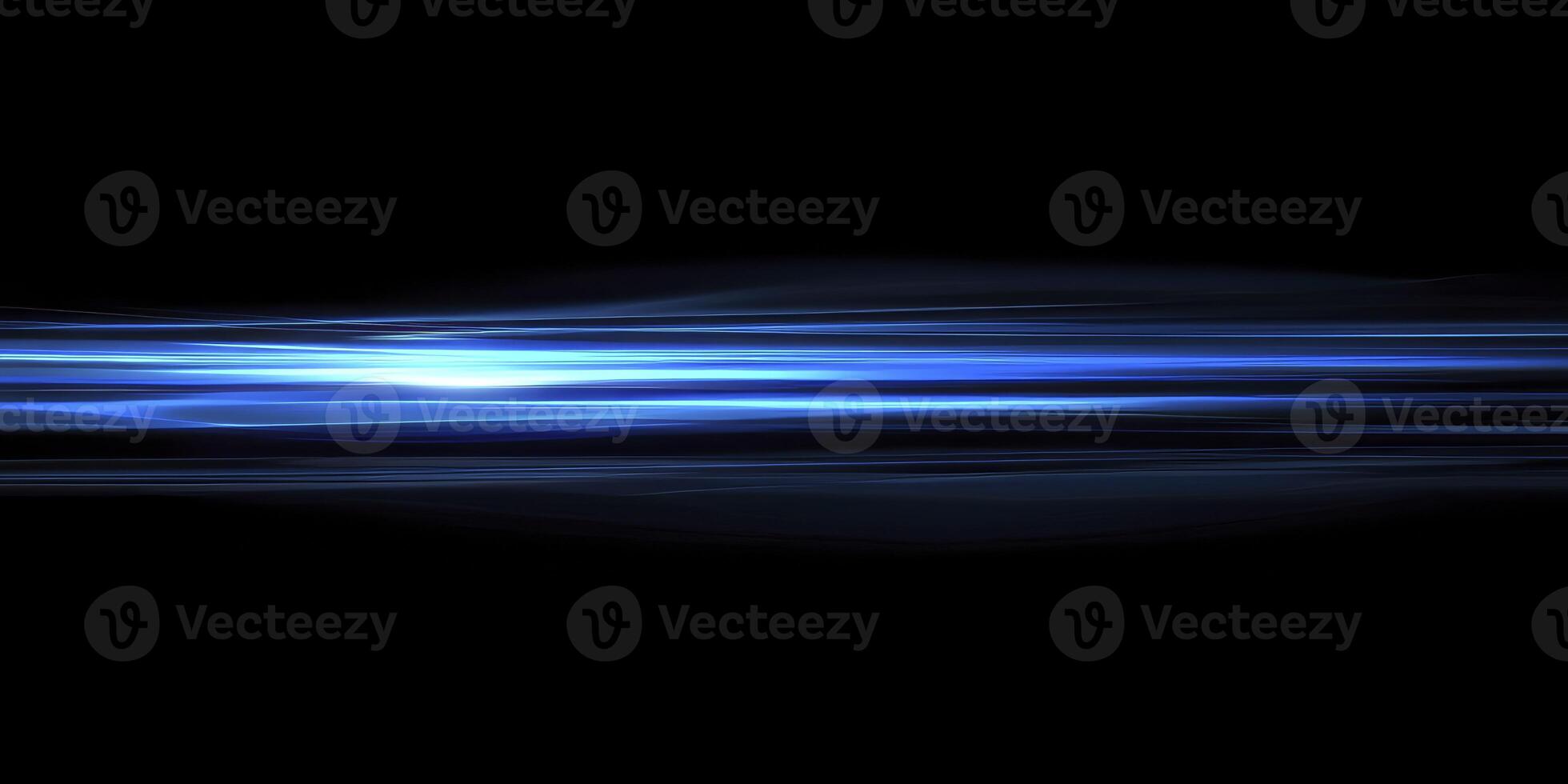 Abstract Blue Light Streaks Flowing on a Dark Background Backdrop photo