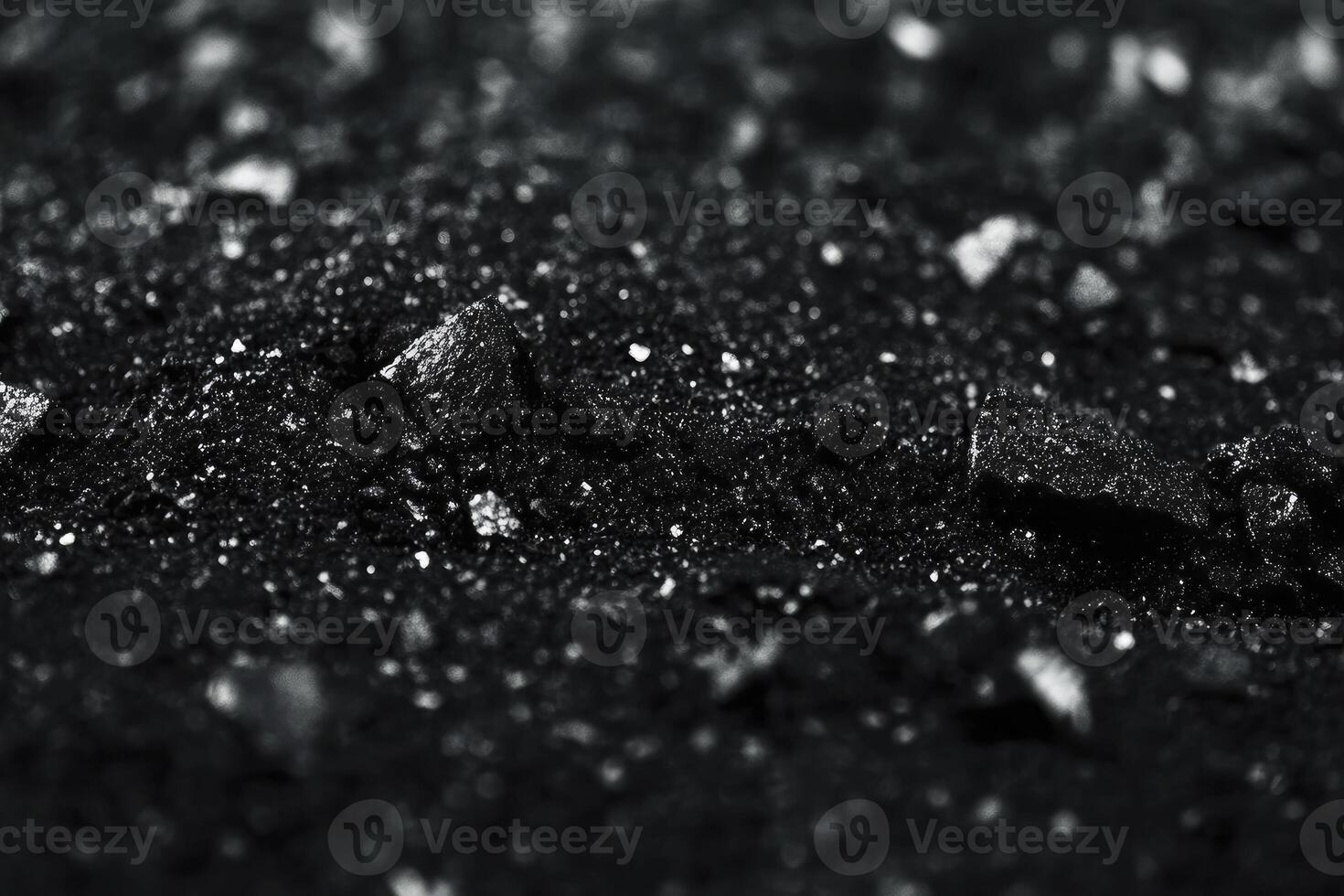 Macro Shot of Natural Black Charcoal Texture for Industrial Applications photo