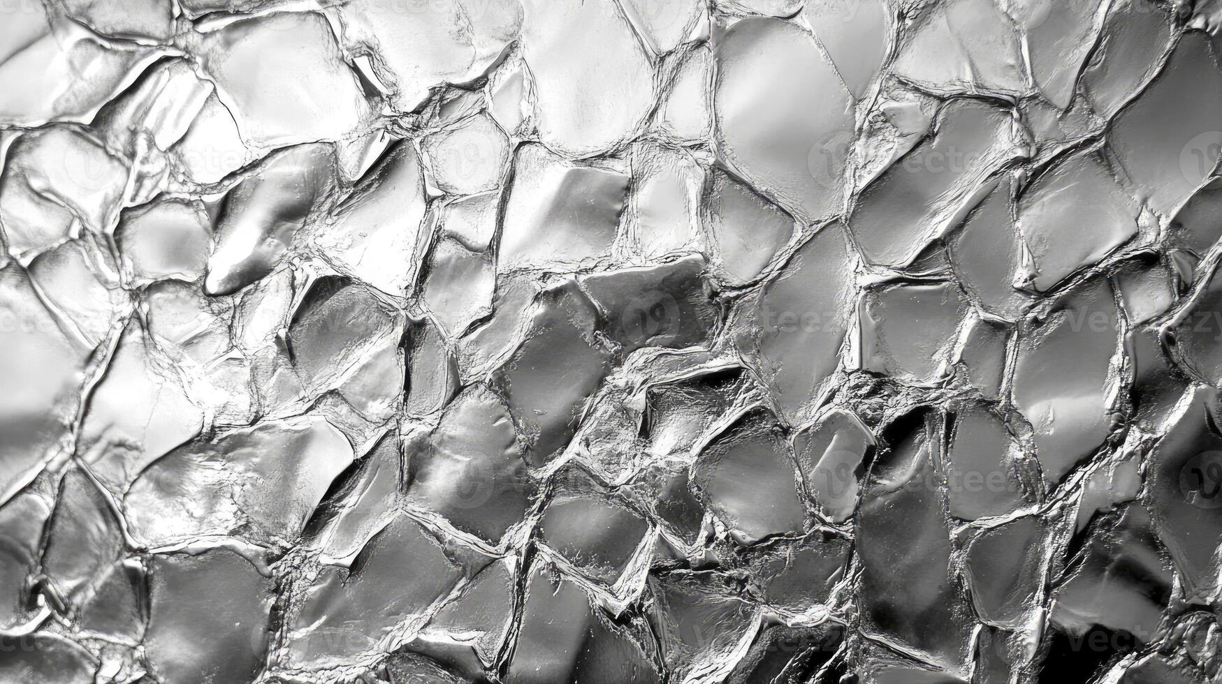 Abstract Crumpled Foil Texture Silver Metallic Background for Design Ideas photo