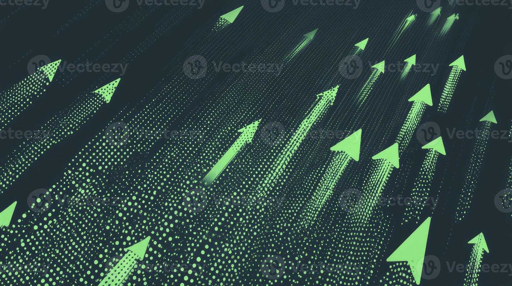 Rising Arrow Graphics Pointing Upward with a Digital Halftone Pattern photo