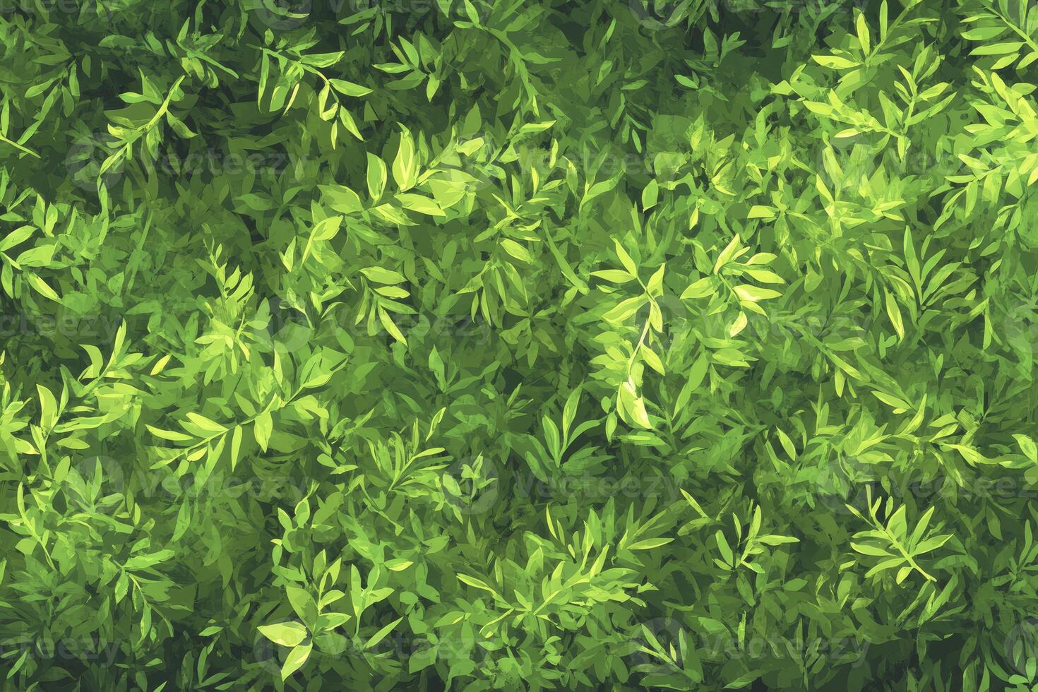 Green Leaves Pattern Background with Light and Shadow Natural Texture photo