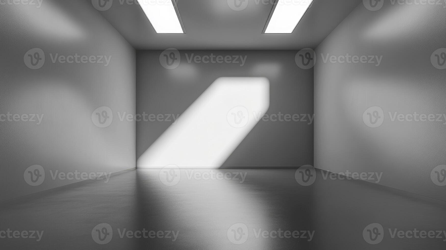 Empty Minimalist Room with Light and Shadow for Creative Concepts photo