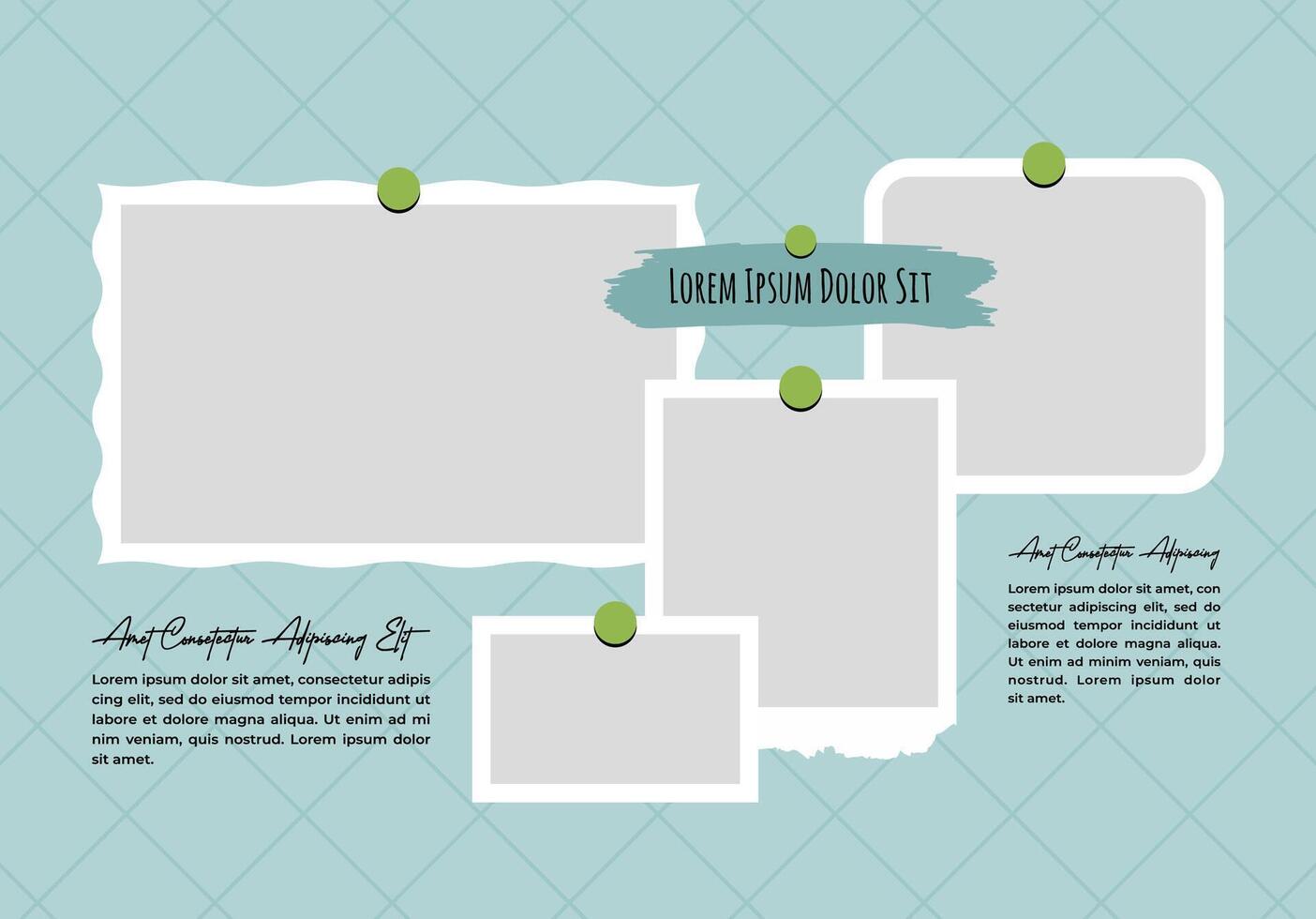 Picture or photos Moodboard photo collage design vector
