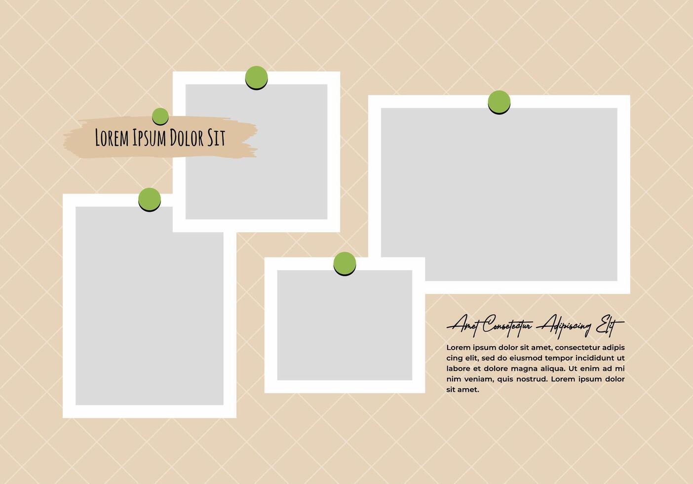 Picture or Photo collage theme collection vector
