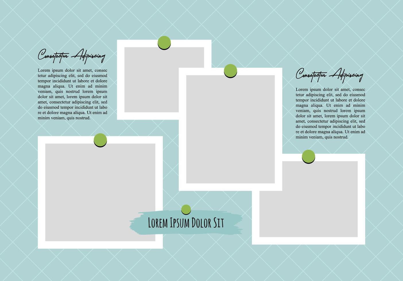 Design Picture collage frames set collection vector