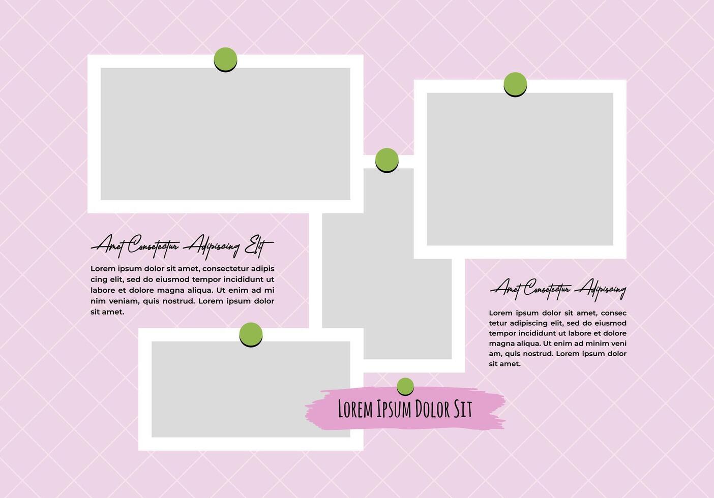 Picture or photo Collage of realistic frames Border vector