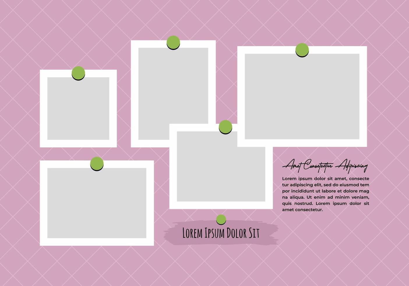 Design Blank board Pictures or photos frame collage vector