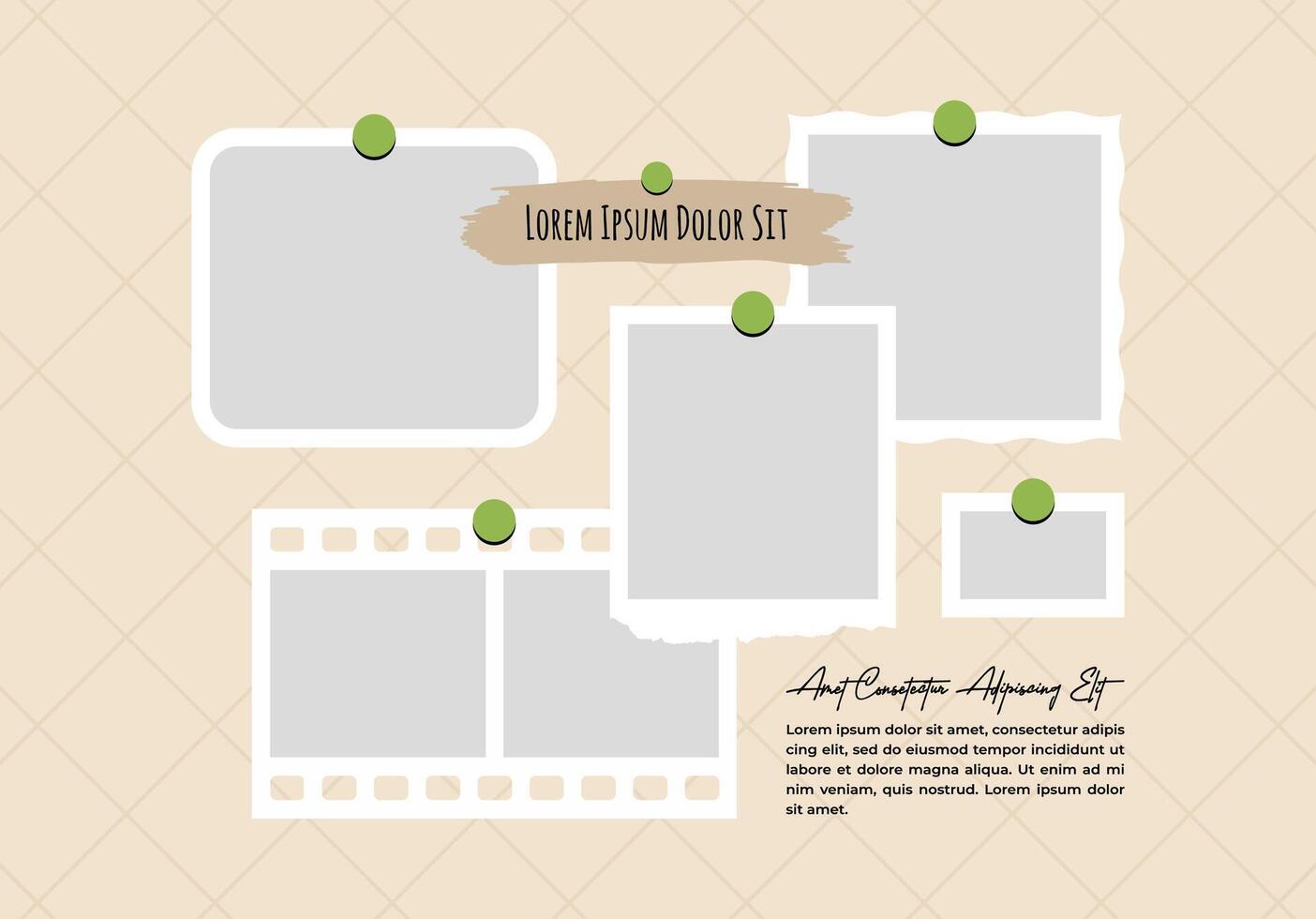 Picture or Photo frame collage concept vector