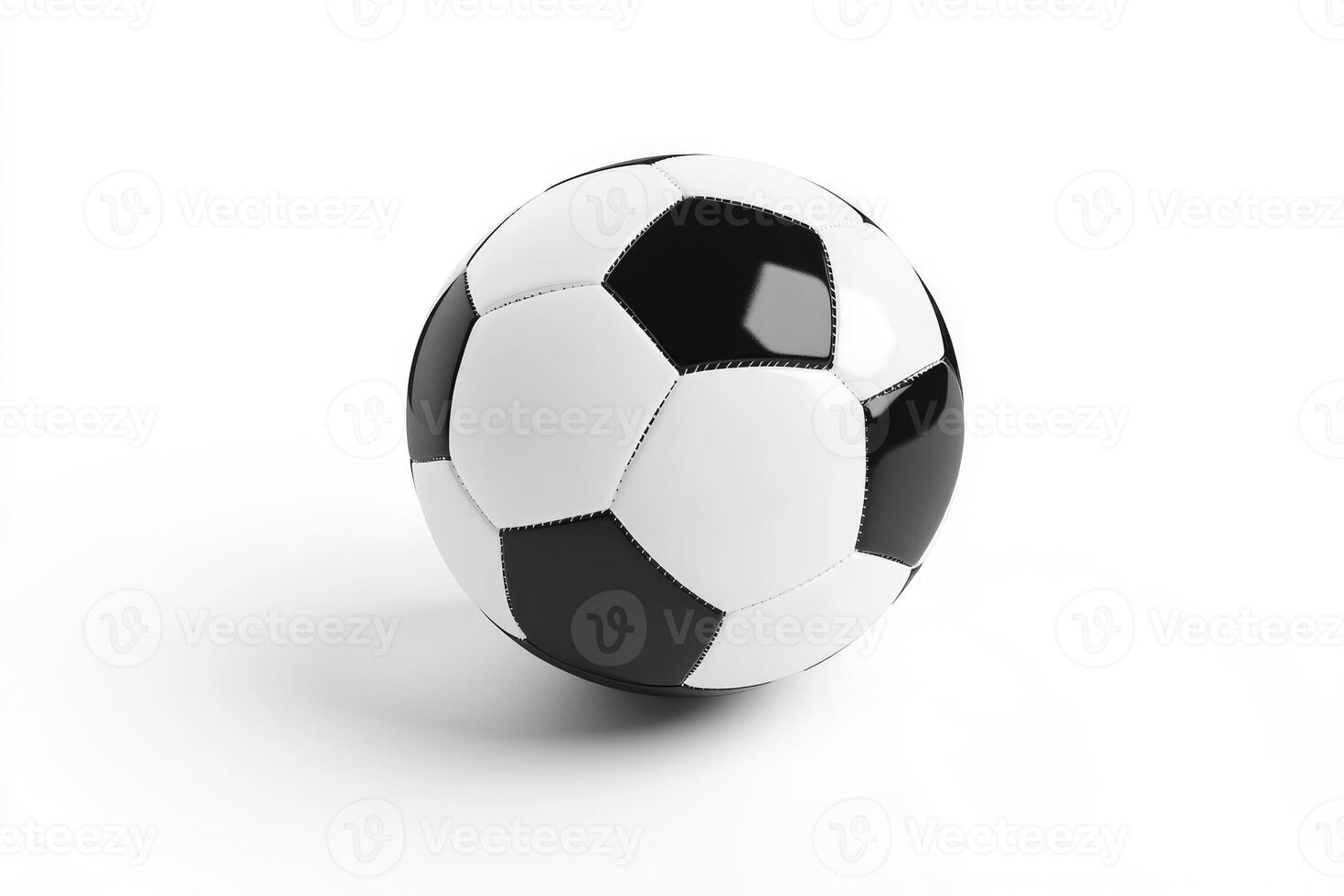 Soccer Ball Isolated on White Background Ready for Sports Content photo