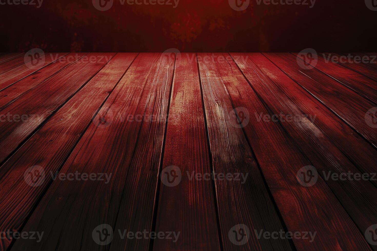 Rustic Red Wooden Floor Background for Product Display and Decoration photo