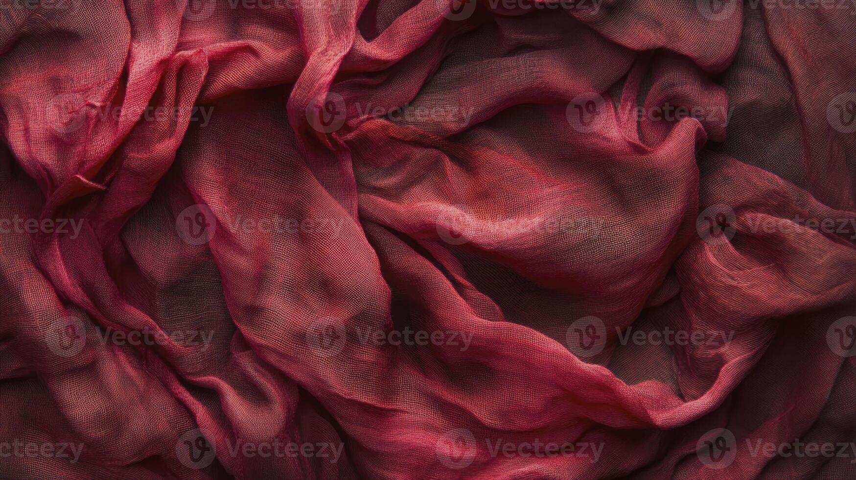 Red Fabric Texture Background with Dramatic Lighting for Fashion Design photo