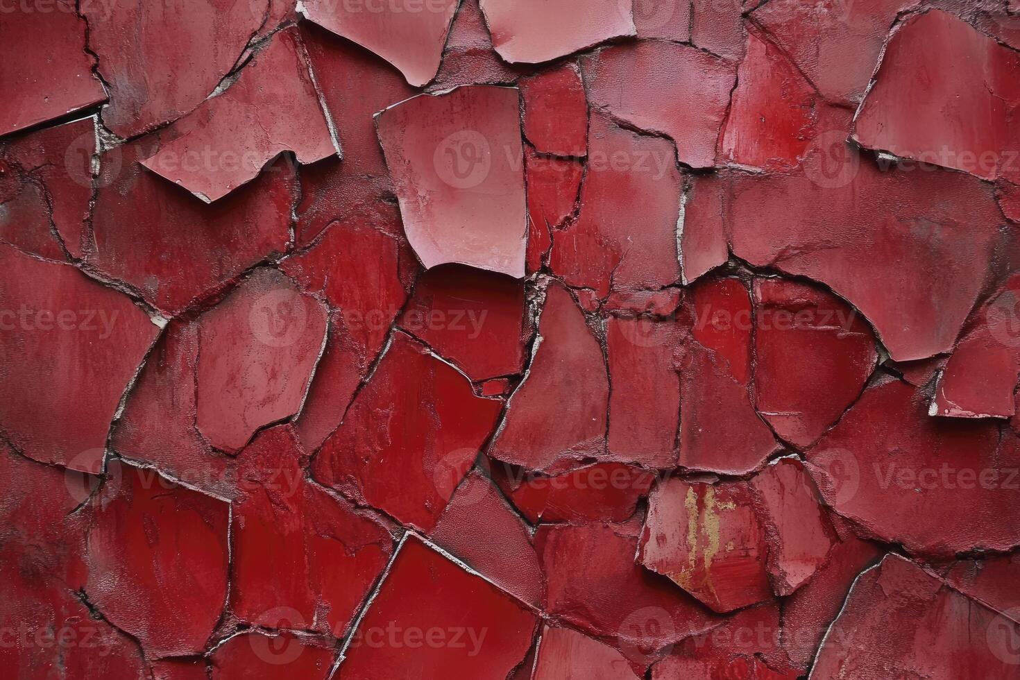 Peeling Red Paint Creates an Abstract Texture and Grunge Surface photo