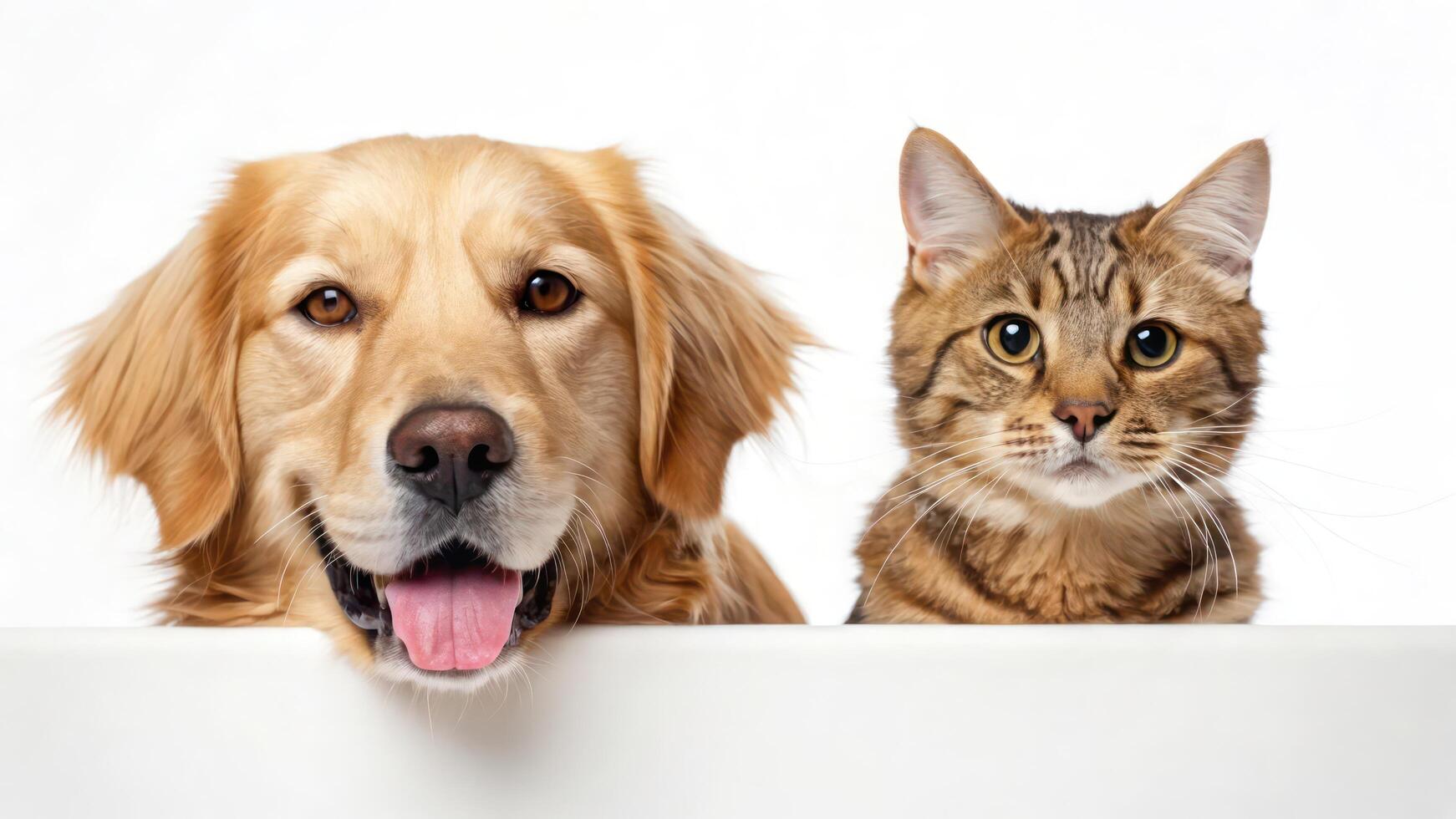 A dog and cat are sitting in a tub photo