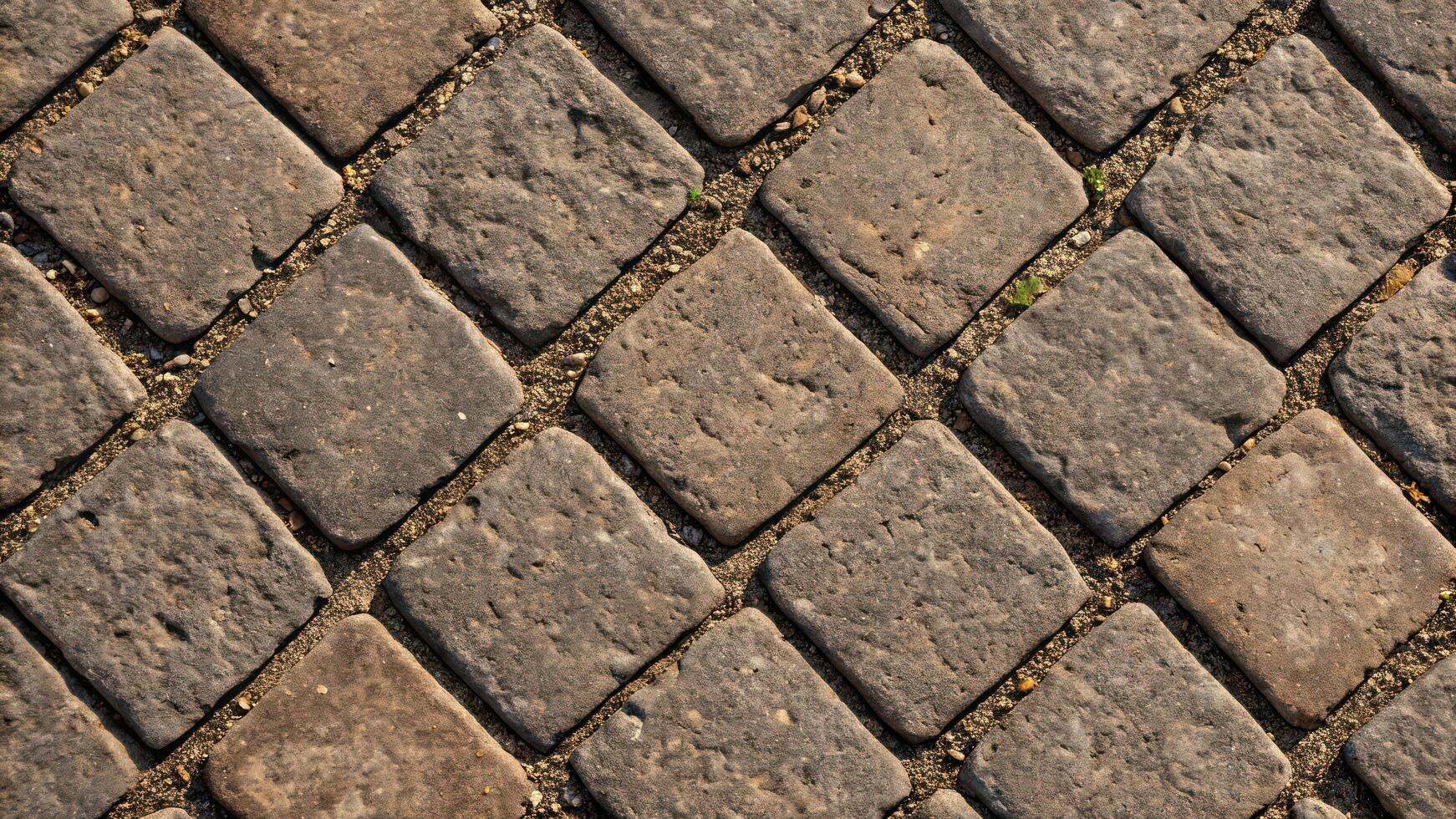 A close up of a cobblestone walkway photo