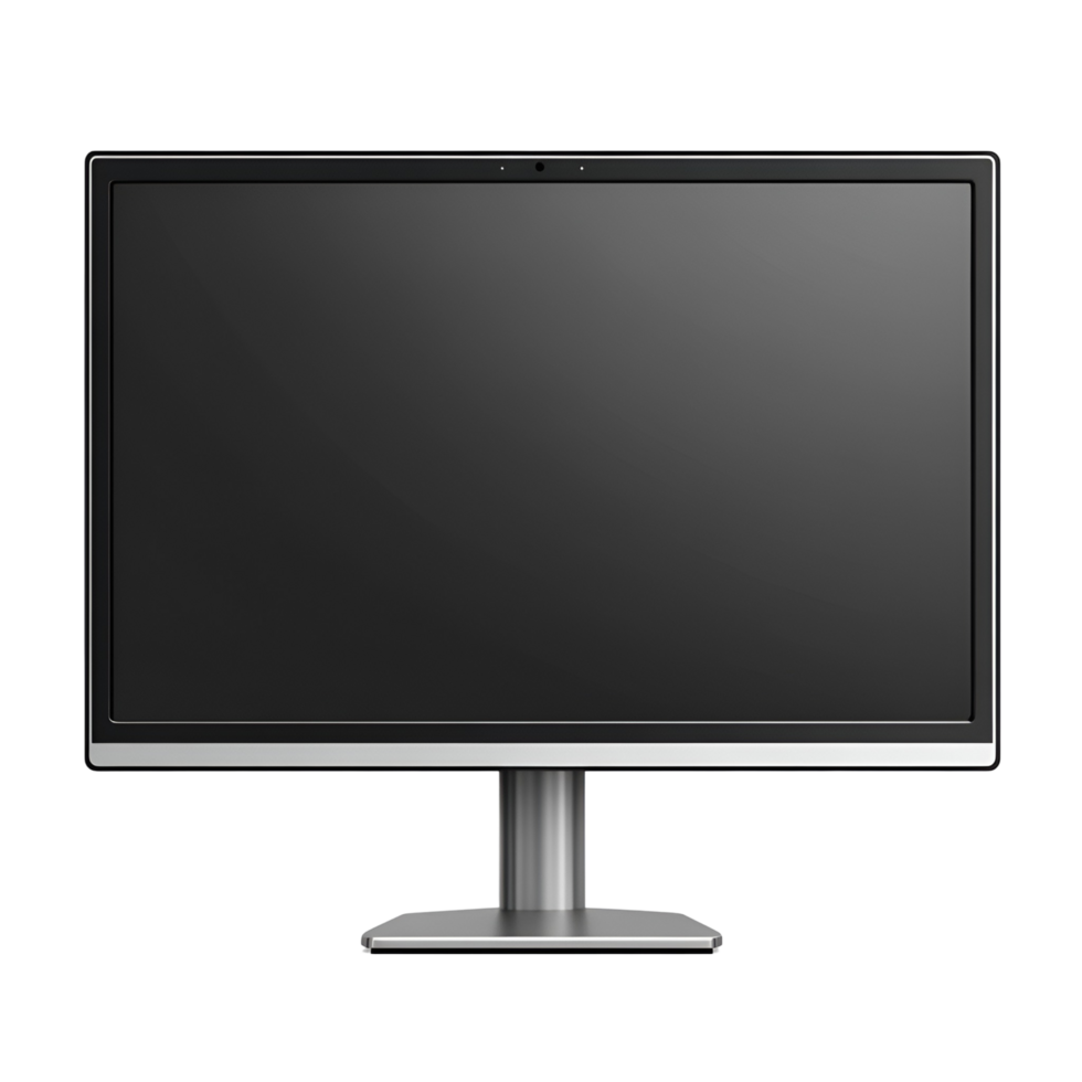 3D Computer Monitor Display Screen On Transparent Background png