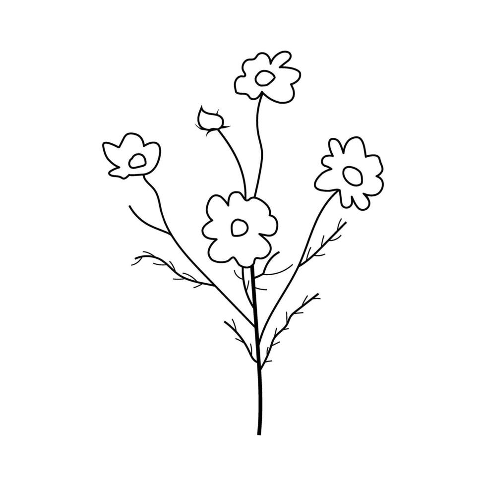 Chamomile flower icon isolated on white background. illustration. vector