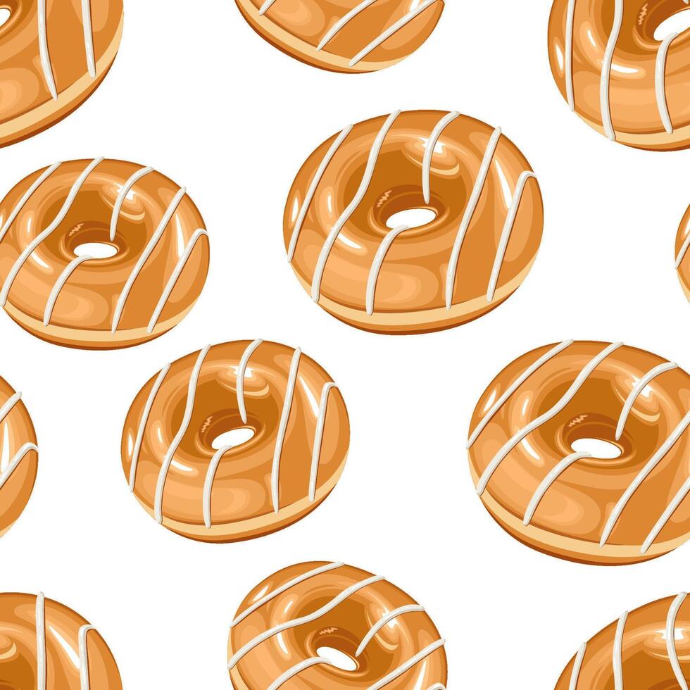 Bakery pattern design . Donuts background. Seamless pattern with donuts. Donut pattern for fabric, wrapping paper, packaging, coffee and bakery shops. Hand Drawn illustration. vector