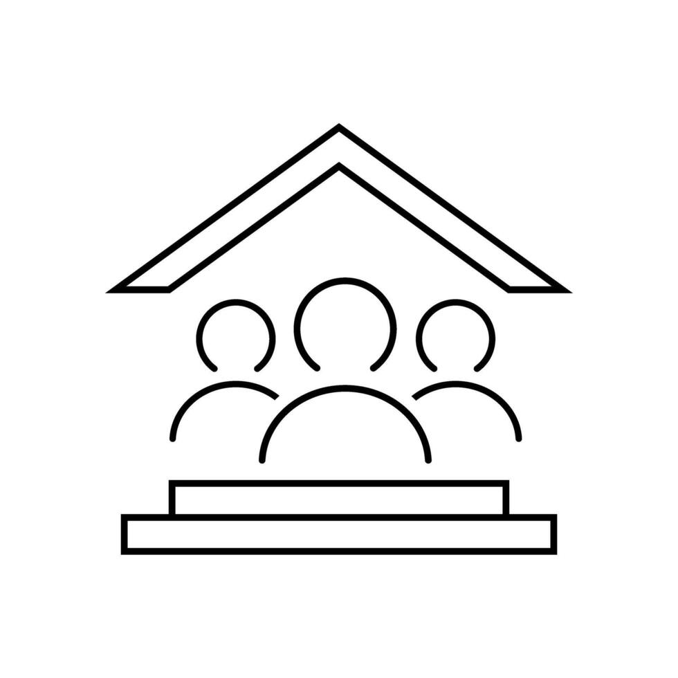 Teamwork icon illustration. Teamwork symbol. Teamwork sign. vector