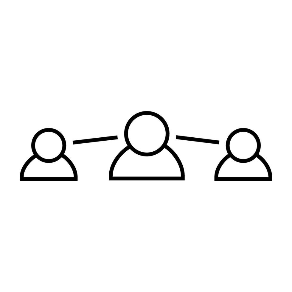 teamwork concept, group of people icon over white background, line style, illustration vector