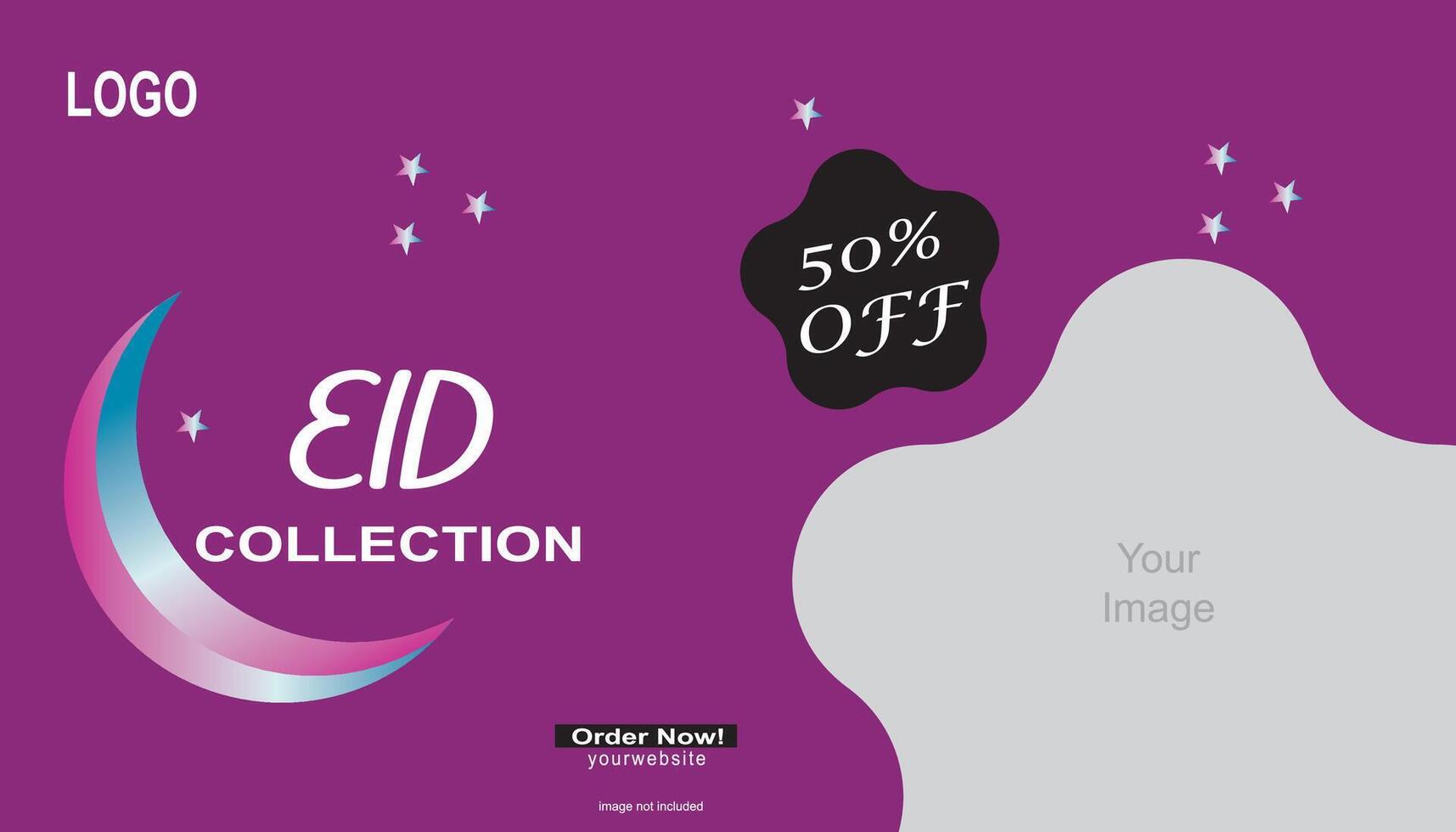 Eid Collection Special Offers and Discounts on Fashion Banner Post Template vector