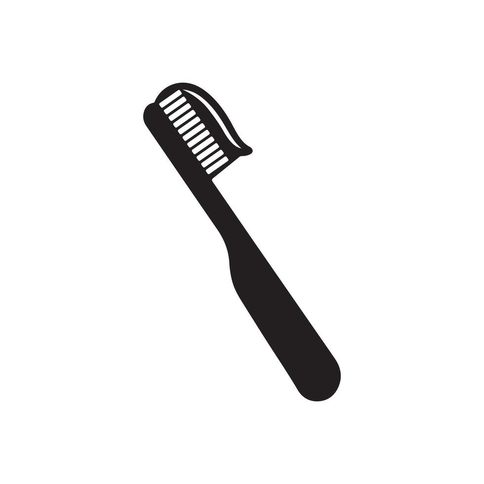 Toothbrush and toothpaste icon vector
