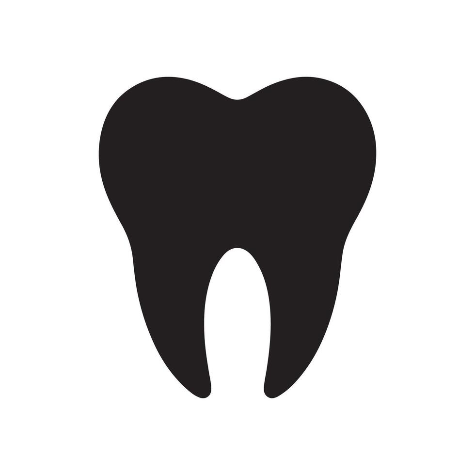 Teeth icon. Tooth shape symbol icon vector