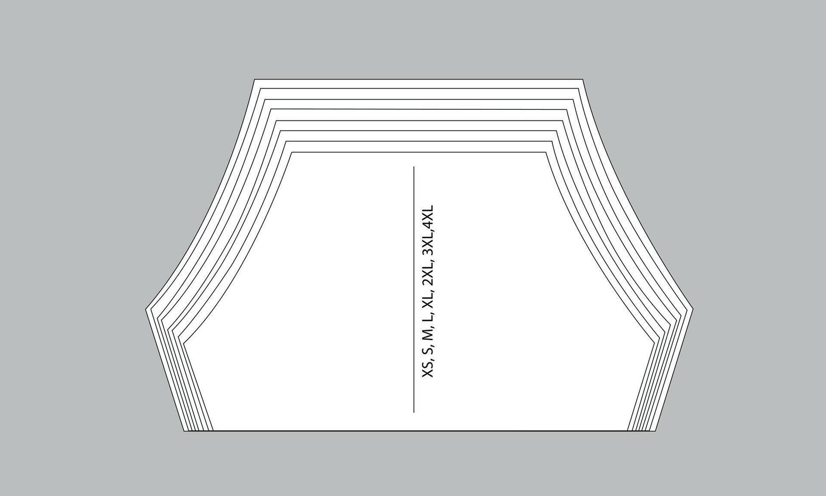 Kangaroo Pocket for hoodie Clothing Sewing pattern vector