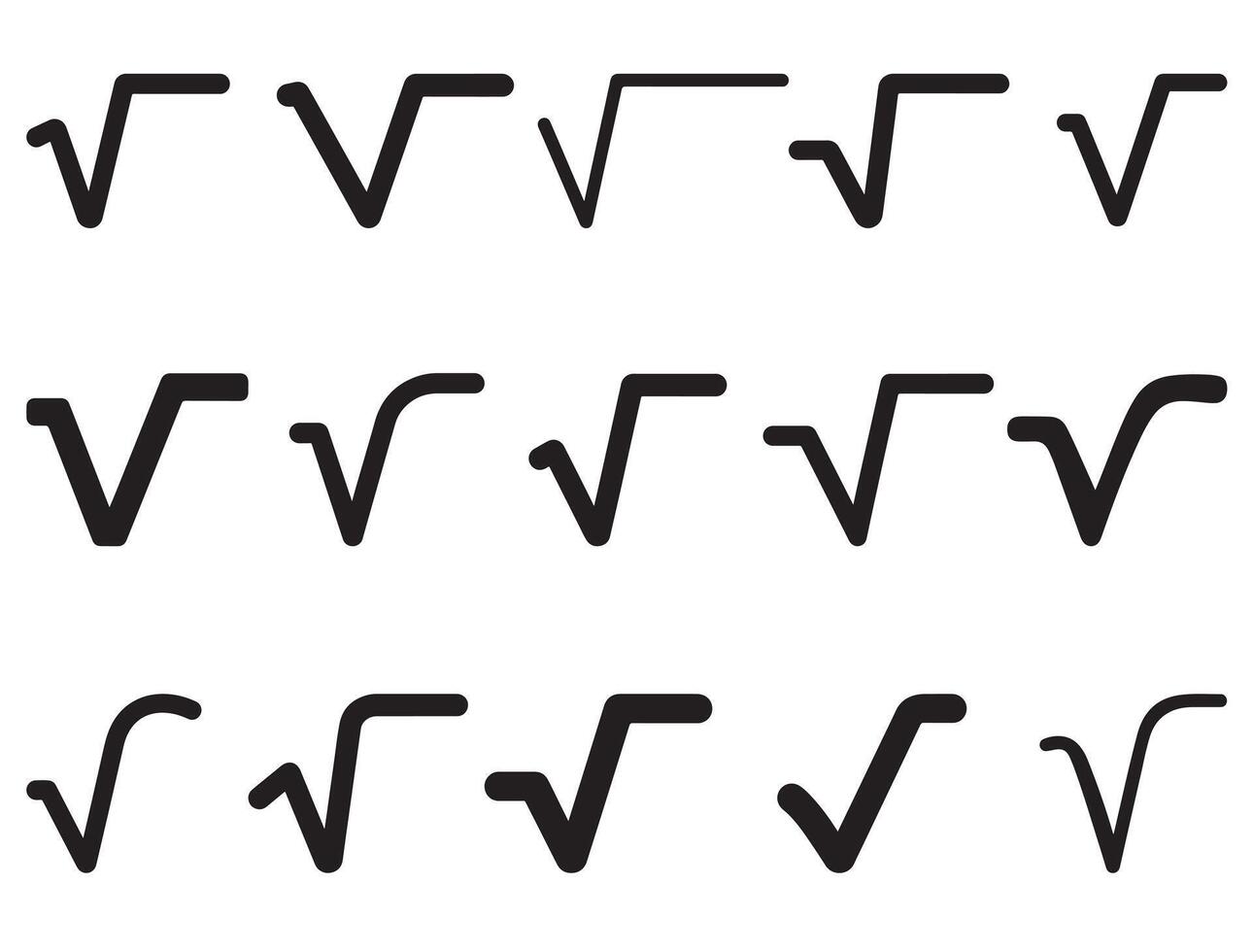 SQUARE ROOT SILHOUETTE WHITE BACKGROUND vector