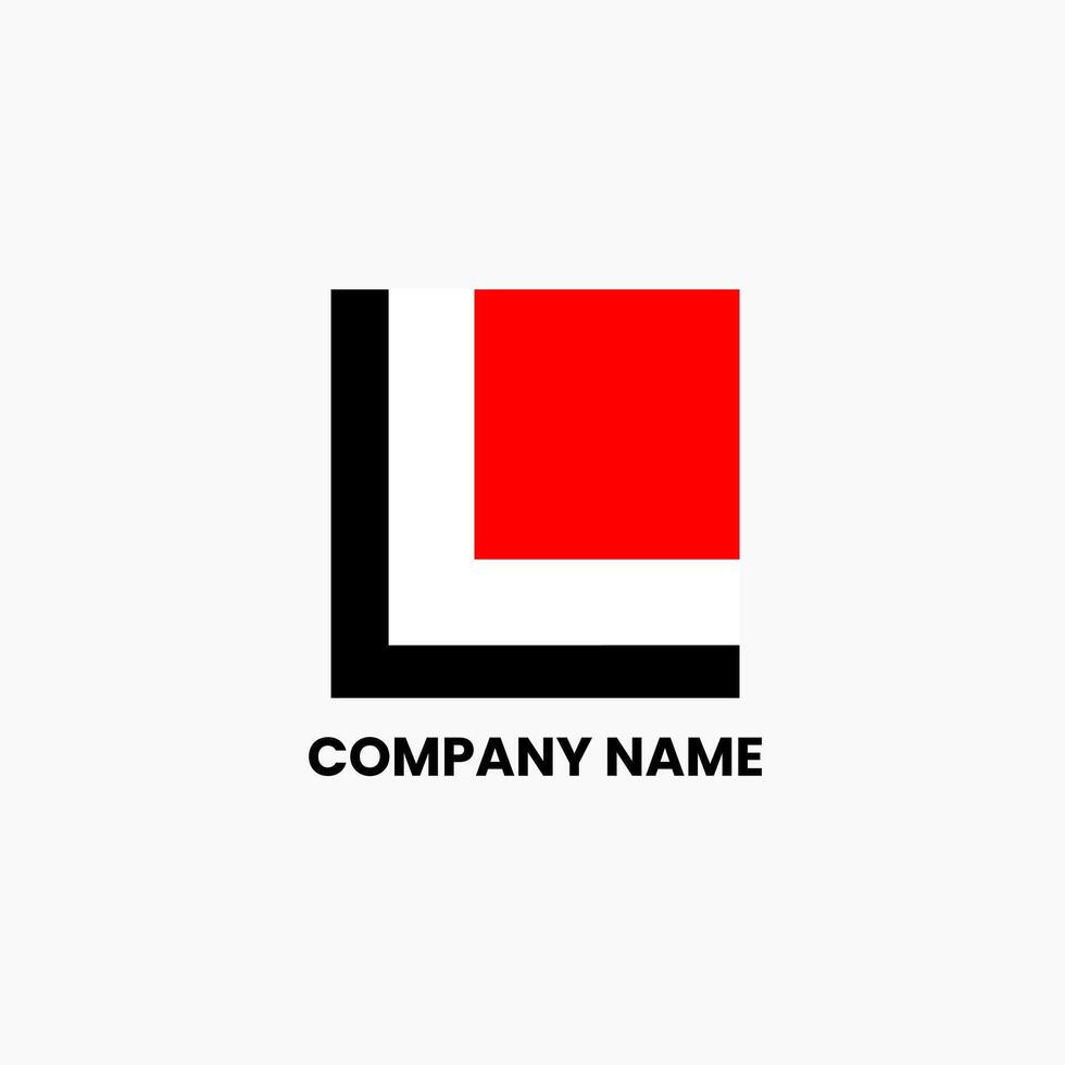 L square business logo design vector