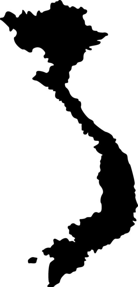 Vietnam map. Map silhouette. Vietnam border. Independence Day. Banner, poster template. State borders country Vietnam. vector