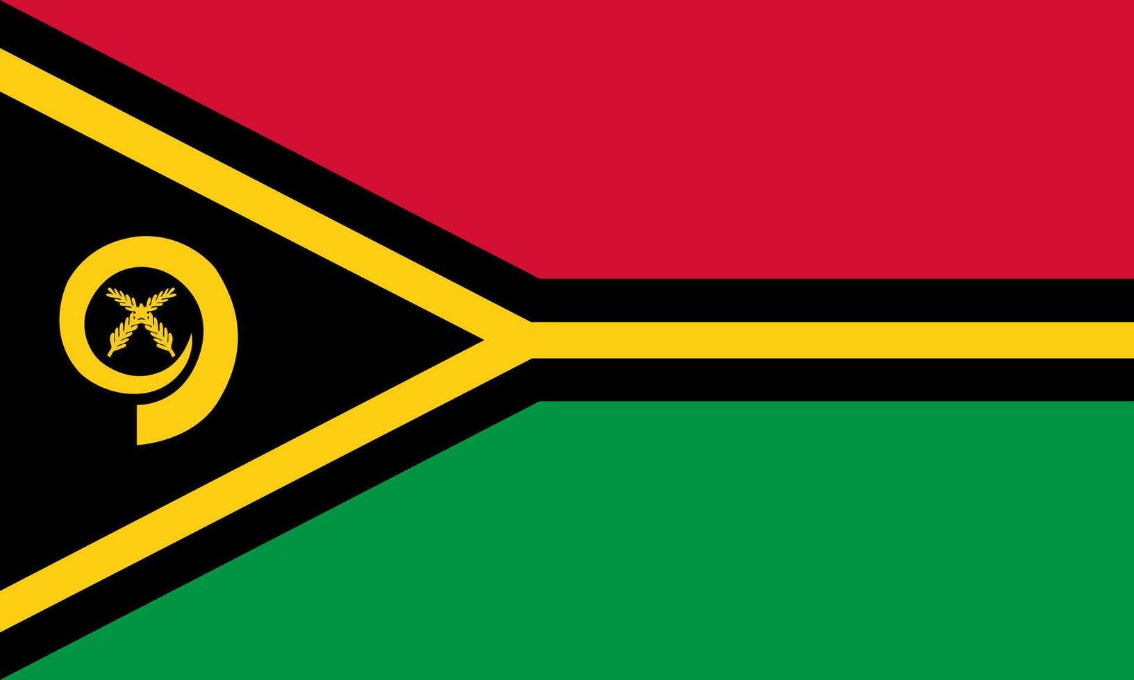 Classic flag Vanuatu. Official flag Vanuatu with size proportions and original color. Standard color and size. Independence Day. Banner template. National flag Vanuatu with coat arms. vector