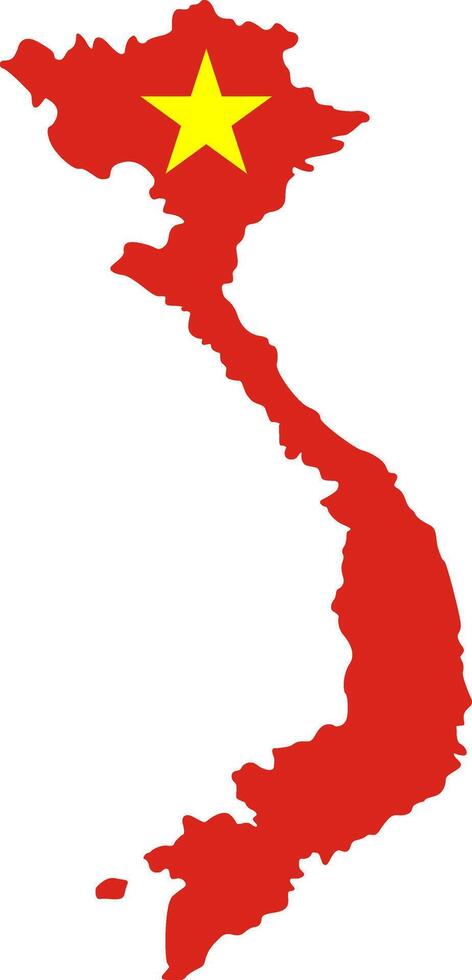 State borders country Vietnam. Vietnam border. Vietnam map. Map silhouette. Banner, poster template. Independence Day. vector